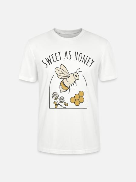 Süß wie Honig Bienenmotiv - Stanley/Stella Unisex Bio-T-Shirt CRAFTER - Weiß