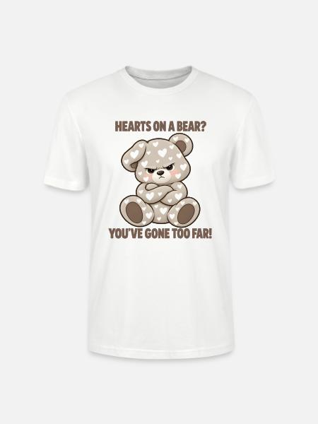 Grummeliger Bär mit Herzen - Stanley/Stella Unisex Bio-T-Shirt CRAFTER - Weiß