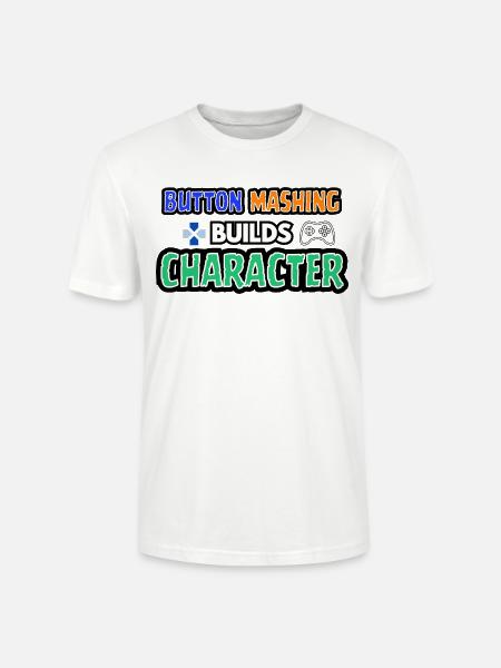Button-Mashing baut einen Charakter auf - Stanley/Stella Unisex Bio-T-Shirt CRAFTER - Weiß