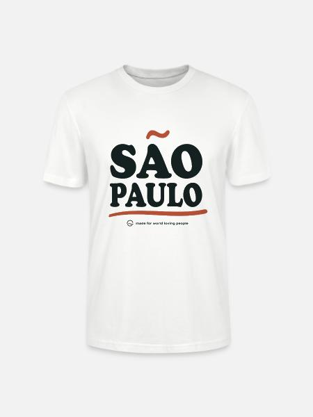 São Paulo Retrotypografie - Stanley/Stella Unisex Bio-T-Shirt CRAFTER - Weiß