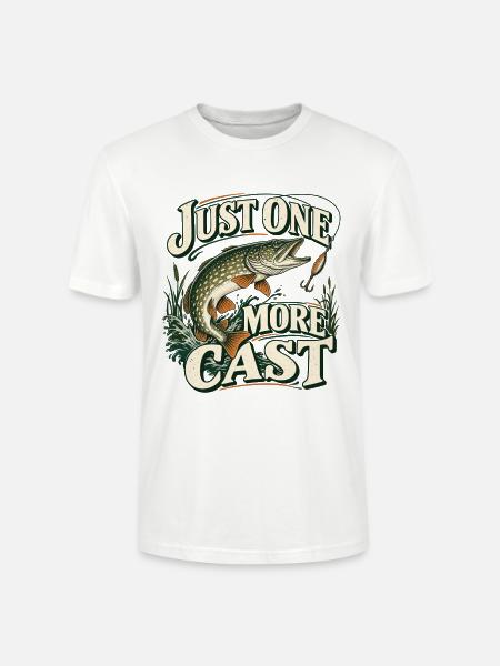 Just One More Cast Angeln - Stanley/Stella Unisex Bio-T-Shirt CRAFTER - Weiß