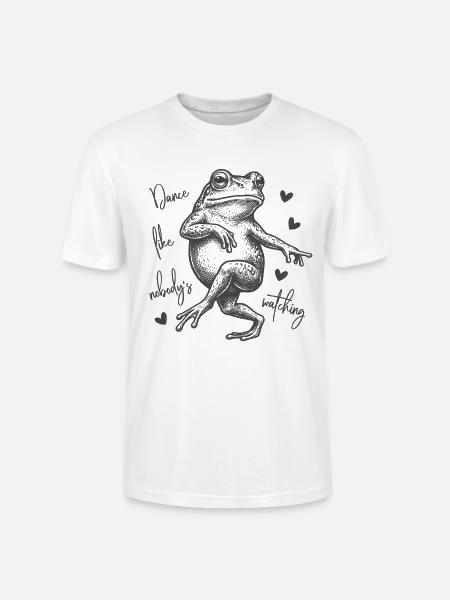 Dance like nobody's watching - Frosch Tänzer - Stanley/Stella Unisex Bio-T-Shirt CRAFTER - Weiß