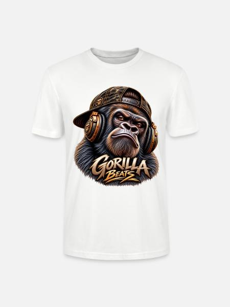 GORILLA BEATS – Urban Sound - Stanley/Stella Unisex Bio-T-Shirt CRAFTER - Weiß