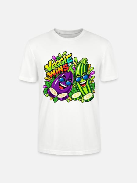 Aubergine Zucchini - Stanley/Stella Unisex Bio-T-Shirt CRAFTER - Weiß