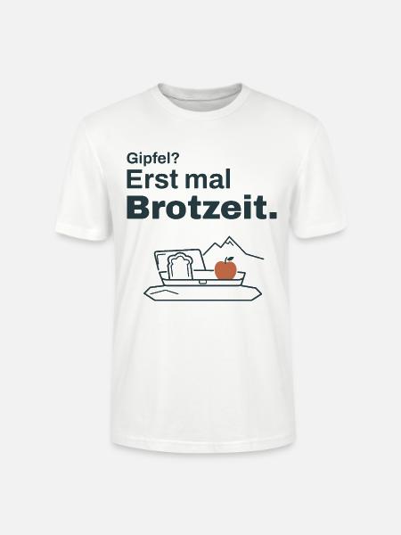 Gipfel? Erst mal Brotzeit – Wandern - Stanley/Stella Unisex Bio-T-Shirt CRAFTER - Weiß