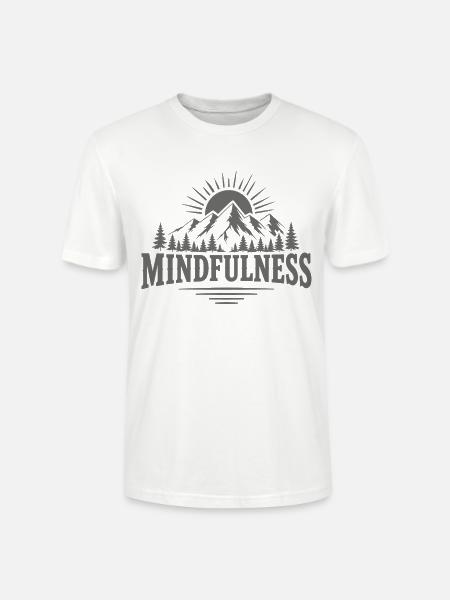 Mindfulness Achtsamkeit Natur Berge - Stanley/Stella Unisex Bio-T-Shirt CRAFTER - Weiß