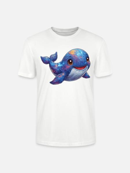 Kosmischer Wal im Sternenmeer - Stanley/Stella Unisex Bio-T-Shirt CRAFTER - Weiß