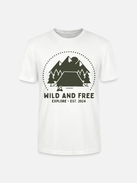 Waldcamping Freiheit - Stanley/Stella Unisex Bio-T-Shirt CRAFTER - Weiß