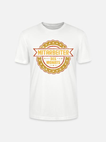 Mitarbeiter des Monats Arbeitskollege Geschenk - Stanley/Stella Unisex Bio-T-Shirt CRAFTER - Weiß