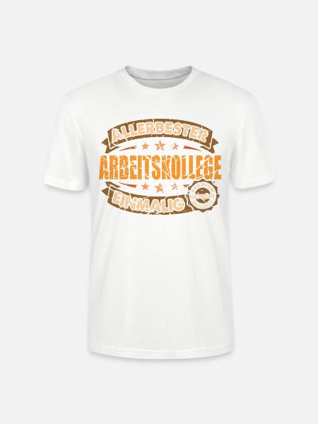 Allerbester Arbeitskollege Einmalig Geschenk - Stanley/Stella Unisex Bio-T-Shirt CRAFTER - Weiß