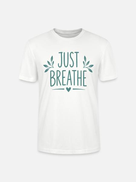 Achtsamkeit Entspannung Blätter - Stanley/Stella Unisex Bio-T-Shirt CRAFTER - Weiß