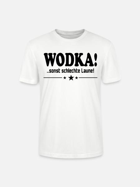 Wodka trinken Schlechte Laune Alkohol Saufen - Stanley/Stella Unisex Bio-T-Shirt CRAFTER - Weiß