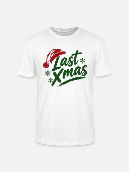 Last Xmas Mütze - Stanley/Stella Unisex Bio-T-Shirt CRAFTER - Weiß