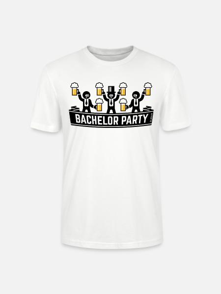 Junggesellenabschied (Junggesellenabschied / Bierkrüge / POS 2C) - Stanley/Stella Unisex Bio-T-Shirt CRAFTER - Weiß