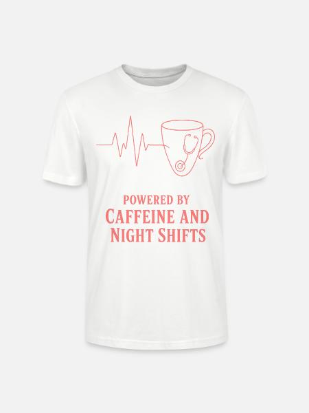 Kaffeeherz für Nachtschichthelden - Stanley/Stella Unisex Bio-T-Shirt CRAFTER - Weiß