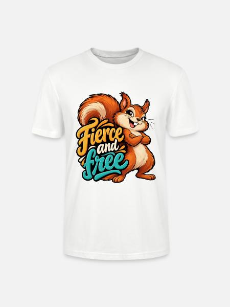 Eichhörnchen - Stanley/Stella Unisex Bio-T-Shirt CRAFTER - Weiß