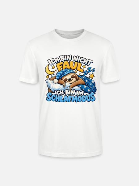 Faultier im Schlafmodus - Stanley/Stella Unisex Bio-T-Shirt CRAFTER - Weiß