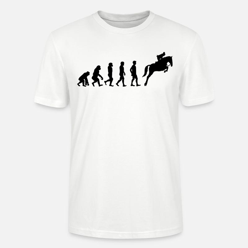 Évolution du cheval - T-shirt bio CRAFTER Stanley Stella Unisexe - blanc