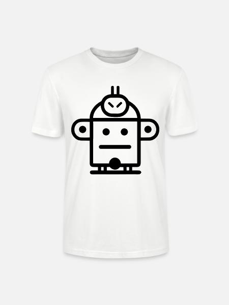 Small robot - Stanley/Stella CRAFTER Unisex Organic T-Shirt - white