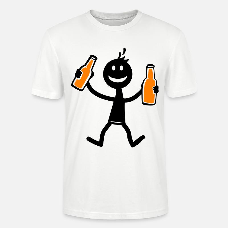 Drinking Bier - Stanley/Stella Unisex Bio-T-Shirt CRAFTER - Weiß