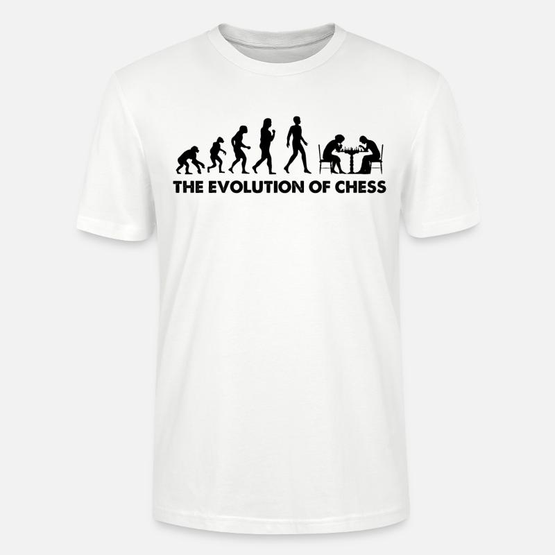L’évolution des échecs - T-shirt bio CRAFTER Stanley Stella Unisexe - blanc