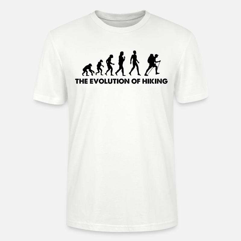 L'évolution de la randonnée - T-shirt bio CRAFTER Stanley Stella Unisexe - blanc