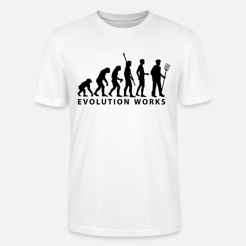 evolution_bauer - Stanley/Stella CRAFTER Unisex Organic T-Shirt - white