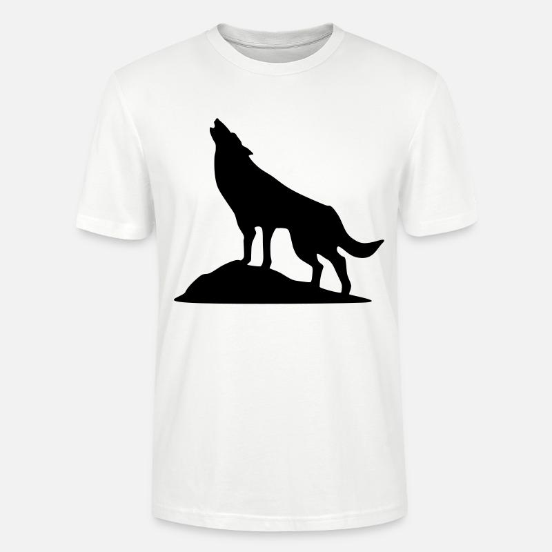 Wolf, Hund, Wolfshund - Stanley/Stella Unisex Bio-T-Shirt CRAFTER - Weiß