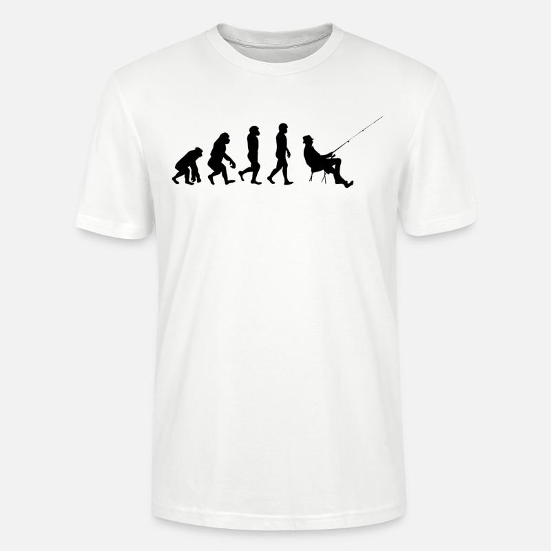 Evolution Pêcheur - T-shirt bio CRAFTER Stanley Stella Unisexe - blanc