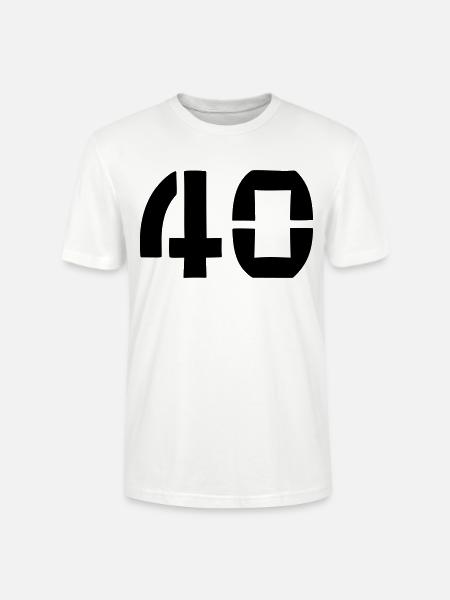 40 - Numéro - Anniversaire - T-shirt bio CRAFTER Stanley Stella Unisexe - blanc