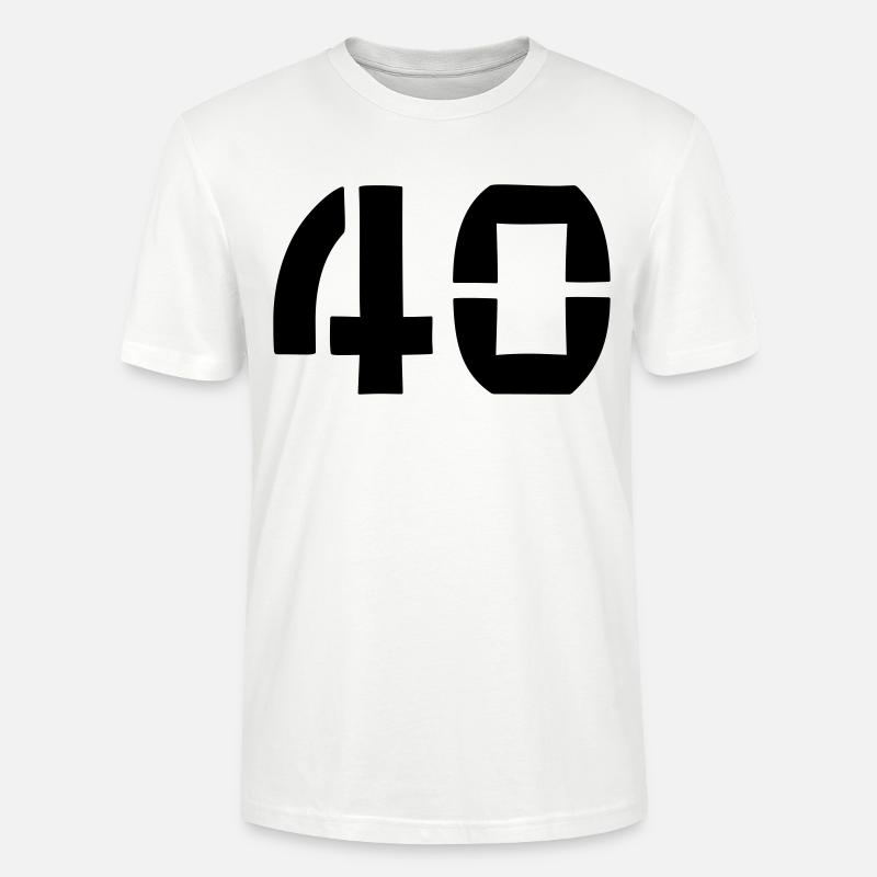 40 - Numéro - Anniversaire - T-shirt bio CRAFTER Stanley Stella Unisexe - blanc