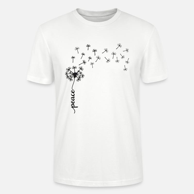 Conception du pissenlit Peace - T-shirt bio CRAFTER Stanley Stella Unisexe - blanc