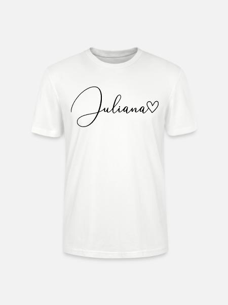 Juliana Nom de famille Prénom Fille - T-shirt bio CRAFTER Stanley Stella Unisexe - blanc