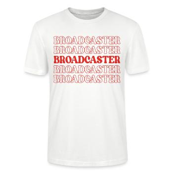 Broadcaster Newsreader Reporter Journalist - Stanley/Stella CRAFTER Unisex Organic T-Shirt - white - Front - Alina (178cm) & Michal (187cm)
