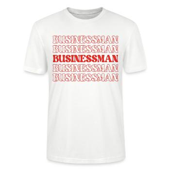 Homme d’affaires, Entrepreneur, Homme d’affaires, Magnat - T-shirt bio CRAFTER Stanley Stella Unisexe - blanc - Devant - Alina (178cm) & Michal (187cm)