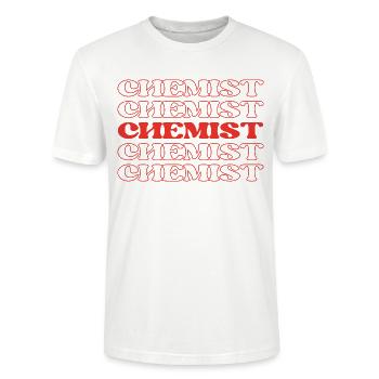 Chemiker, Forscher, Gelehrter, Forschungsexperte, Experte - Stanley/Stella Unisex Bio-T-Shirt CRAFTER - Weiß - Vorne - Alina (178cm) & Michal (187cm)