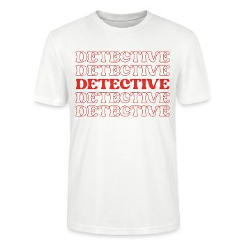 Détective Enquêteur Détective Détective Privé Gumshoe - T-shirt bio CRAFTER Stanley Stella Unisexe - blanc - Devant - Alina (178cm) & Michal (187cm)