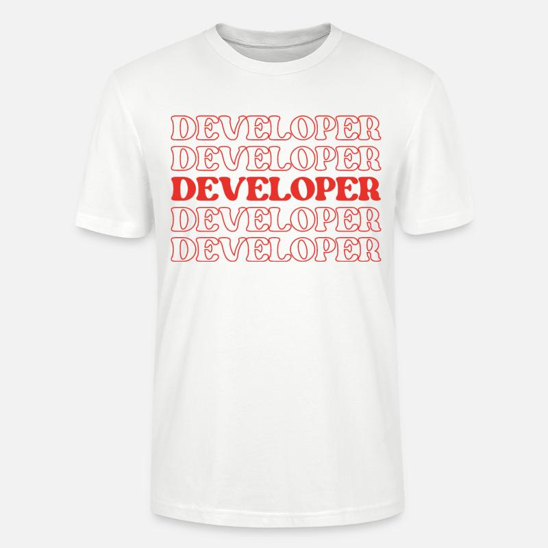 Entwickler, Programmierer, Programmierer, Programmierer, Software-Ingenieur - Stanley/Stella Unisex Bio-T-Shirt CRAFTER - Weiß