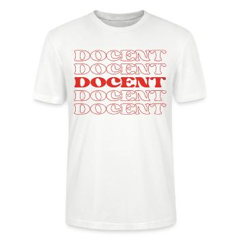 Dozent, Leitfaden, Lehrer, Ausbilder, Dozent - Stanley/Stella Unisex Bio-T-Shirt CRAFTER - Weiß - Vorne - Alina (178cm) & Michal (187cm)