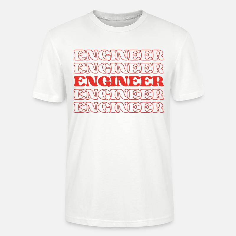 Engineer Designer Developer Technician Builder - Stanley/Stella CRAFTER Unisex Organic T-Shirt - white