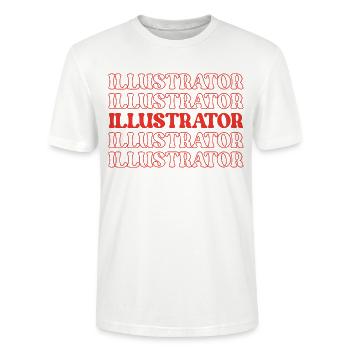 Illustrator, Künstler, Grafikdesigner, Bildersteller - Stanley/Stella Unisex Bio-T-Shirt CRAFTER - Weiß - Vorne - Alina (178cm) & Michal (187cm)