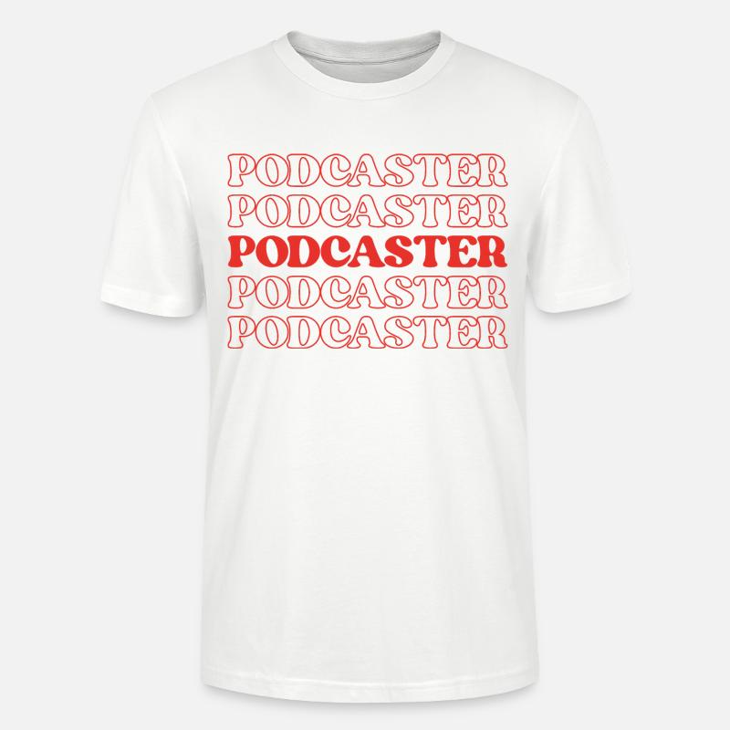 Podcaster, Moderator, Radiomoderator - Stanley/Stella Unisex Bio-T-Shirt CRAFTER - Weiß