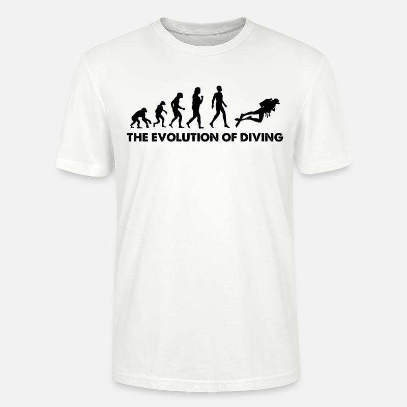 L’évolution de la plongée - T-shirt bio CRAFTER Stanley Stella Unisexe - blanc
