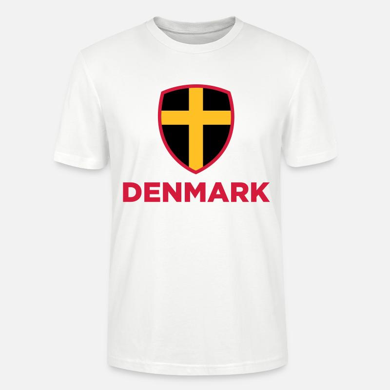 Drapeau national du Danemark - T-shirt bio CRAFTER Stanley Stella Unisexe - blanc