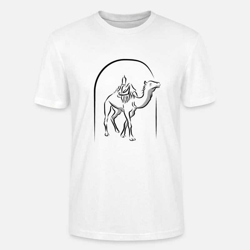 Kamel mit Sattel - Stanley/Stella Unisex Bio-T-Shirt CRAFTER - Weiß