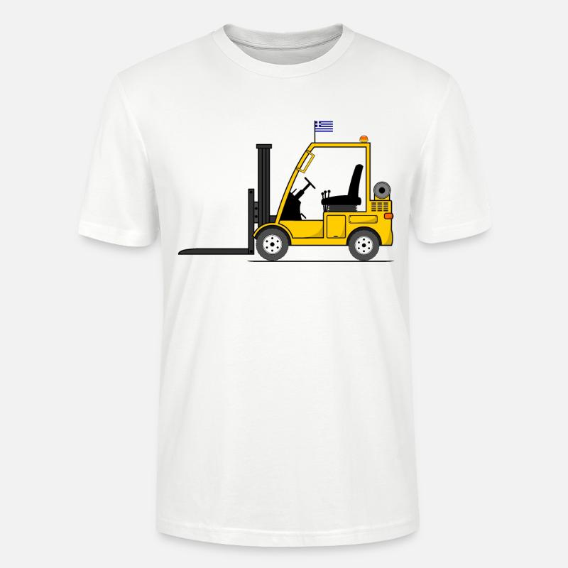 Chariot élévateur Grèce Drapeau - T-shirt bio CRAFTER Stanley Stella Unisexe - blanc