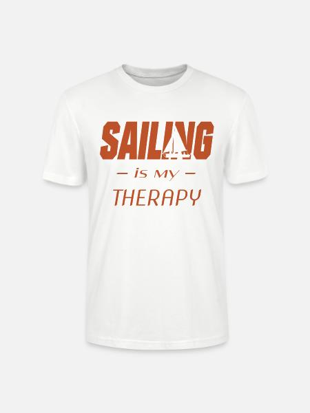 sailing is my therapy - Stanley/Stella Unisex Bio-T-Shirt CRAFTER - Weiß