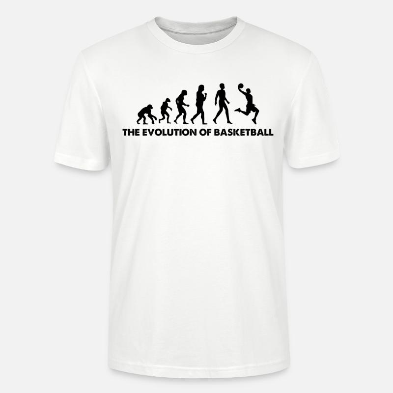 L’évolution du basket-ball - T-shirt bio CRAFTER Stanley Stella Unisexe - blanc