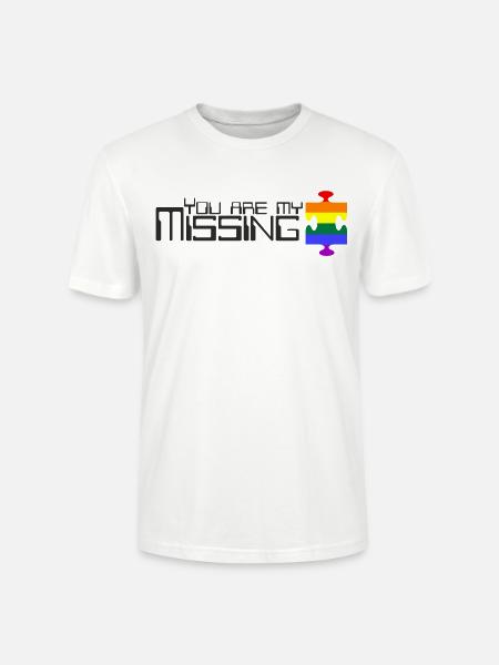 Du bist mein fehlendes Puzzleteil [Regenbogen] - Stanley/Stella Unisex Bio-T-Shirt CRAFTER - Weiß