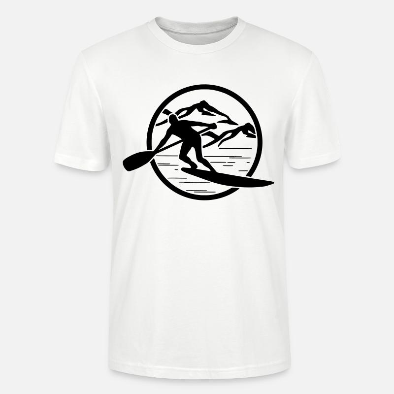 SUP Board And Paddle - Stanley/Stella Unisex Bio-T-Shirt CRAFTER - Weiß